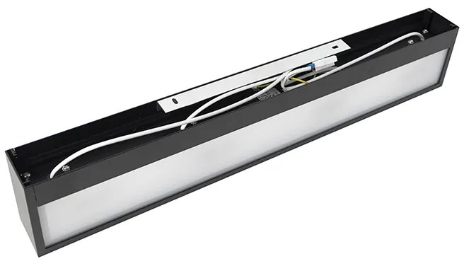 Dizajnová predĺžená nástenná lampa čierna 60 cm - Houx