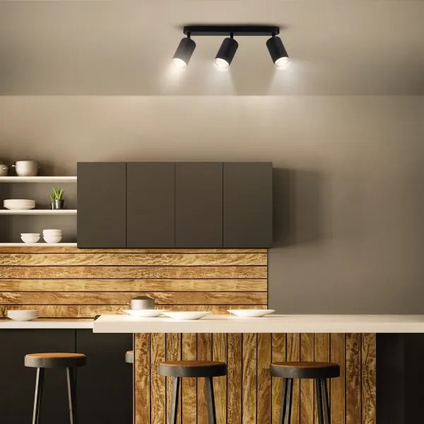 Brilagi - Kúpeľňové bodové svietidlo SELE 3xGU10/30W/230V IP44 čierna