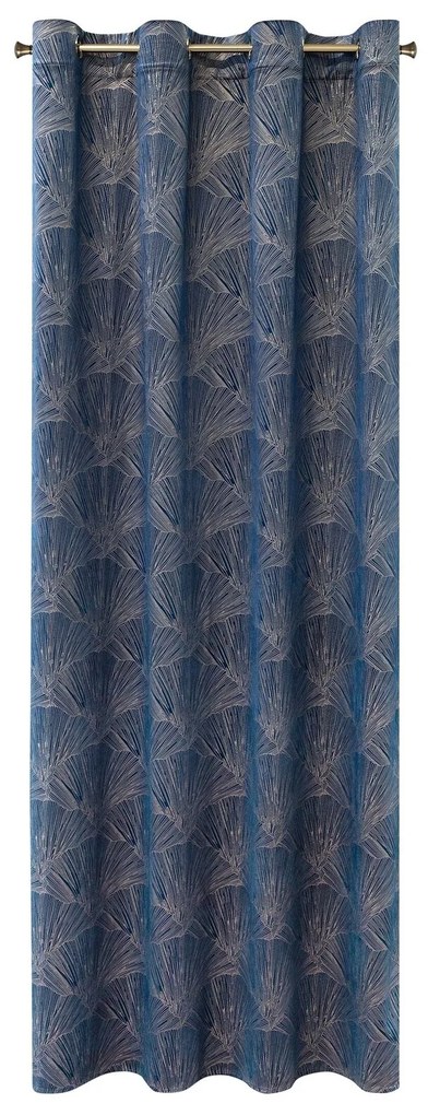 ZATEMŇOVACÍ ZÁVES NA KRÚŽKOCH PIERRE CARDIN GOYA 140X250 CM NÁMORNÍCKA MODRÁ