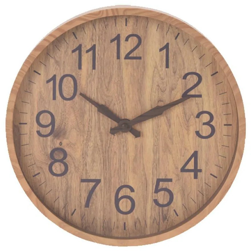 Nástenné hodiny Wood, hnedá