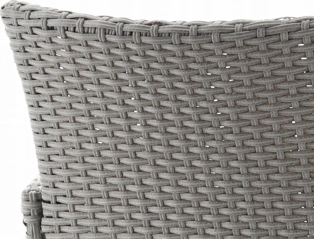 Garden Line ZÁHRADNÝ NÁBYTOK / 8 KRESIEL + VEĽKÝ STÔL / ŠEDÁ *3661