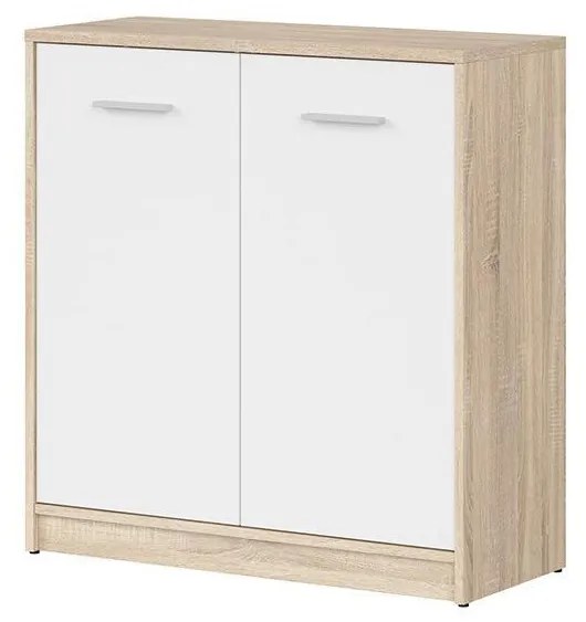 Skrinka BRW Nepo Plus 4 (dub sonoma + biela) . Akcia -30%. Vlastná spoľahlivá doprava až k Vám domov. 1098287