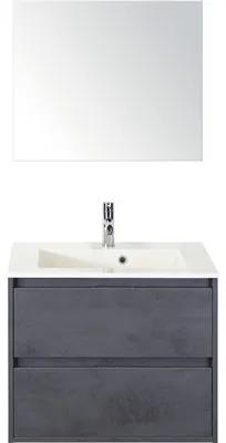 Kúpeľňová zostava Sanox Porto mramor zrkadlo 70 cm antracit