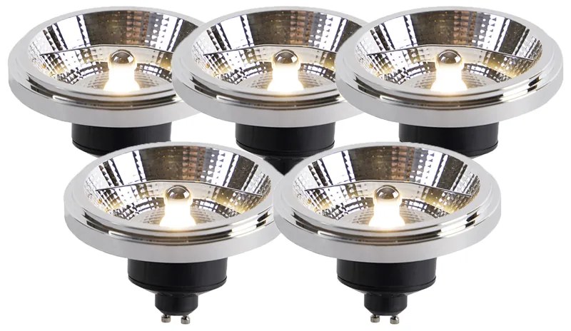 Sada 5 LED žiaroviek AR111 GU10 12W 2000K-3000K stmievateľné do teplého svetla