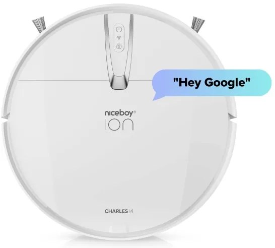 Niceboy ION Charles i4 - Inteligentný robotický vysávač 2v1 4400 mAh Wi-Fi biela + DO