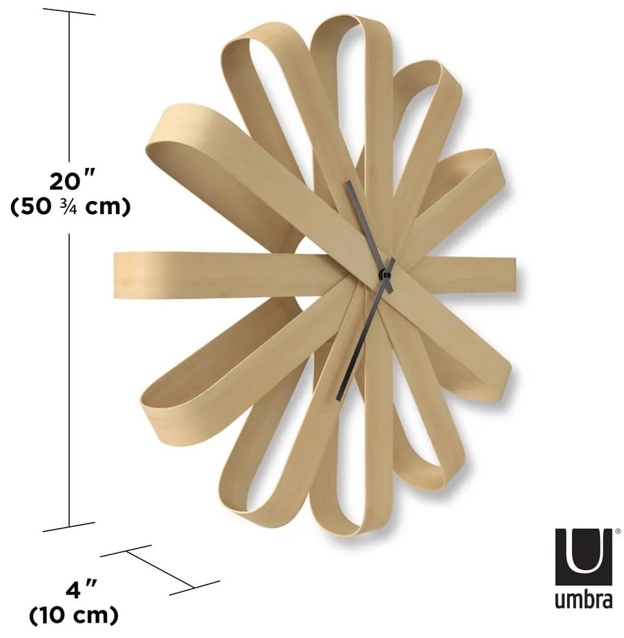 Nástenné hodiny ø 51 cm Ribbonwood – Umbra