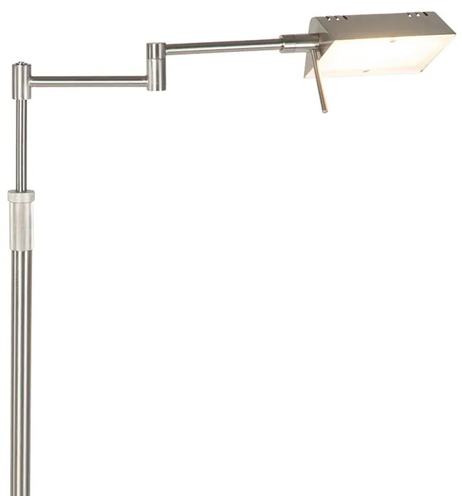 Dizajnová stojaca lampa oceľ vrátane LED s dotykovým stmievačom - Notia