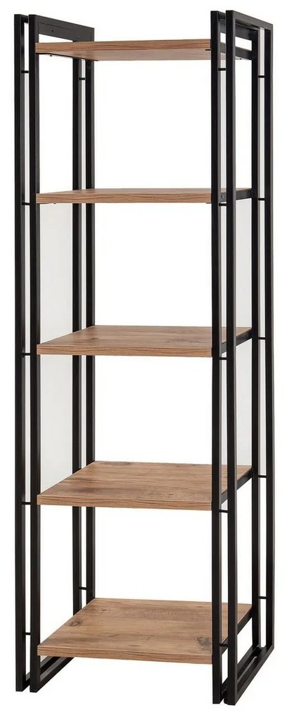Regál Cosmo Penta Black and Atlantic PinePine, M
