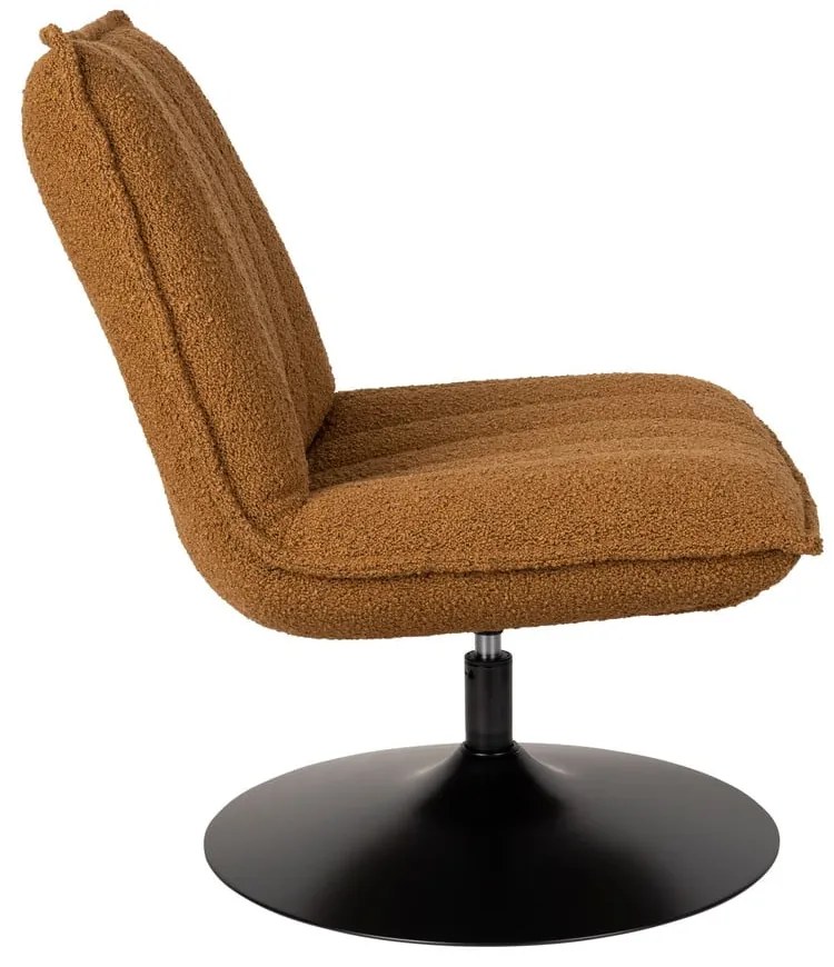 Okrovožlté kreslo z textílie bouclé Jax – White Label