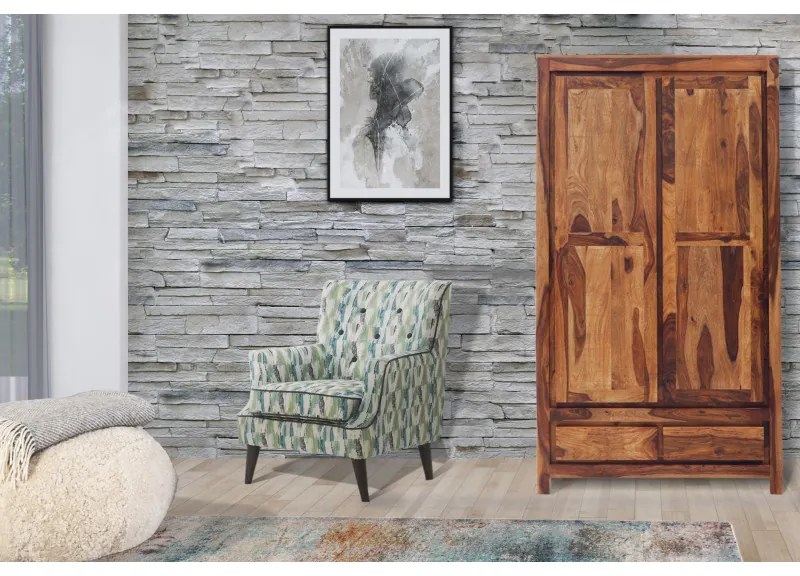 Skriňa Gani 110x200x60 z indického masívu palisander Natural