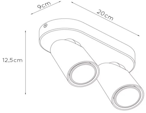 Lucide 23954/11/31 - LED Bodové svietidlo XYRUS 2xGU10/5W/230V biela