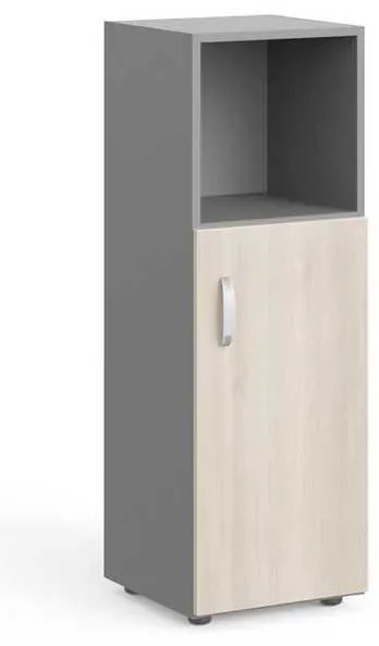 Stredná skriňa Manager 39,9 x 42,2 x 119,5 cm, pravá, agát svetlý / sivá