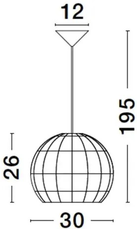 Rustikálny luster Marlo B 30 Ratan