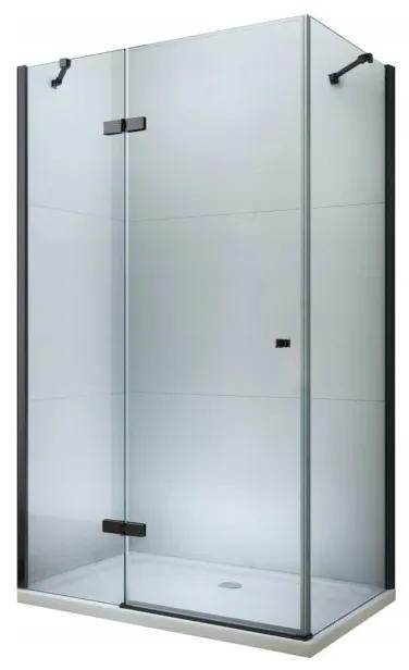 MEXEN ROMA - Sprchovací kút 120x100 cm, číre sklo / čierny profil, ROMA 120x100cm, 854-120-100-70-00