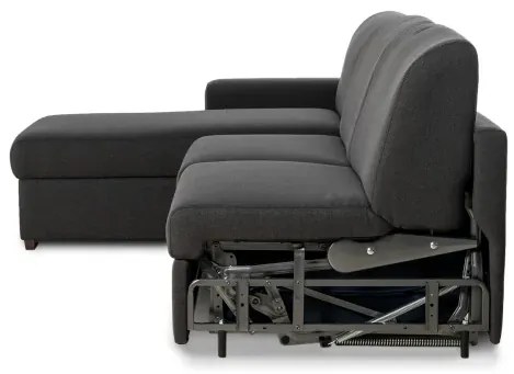 Rohová sedacia súprava na každodenné spanie ONE s rozkladom, Ľavá, 140, tm. šedá (jazz 22 graphite)