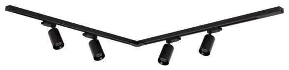 Bodové svietidlo v lištovom systéme PIPE 4xGU10/10W/230V čierna