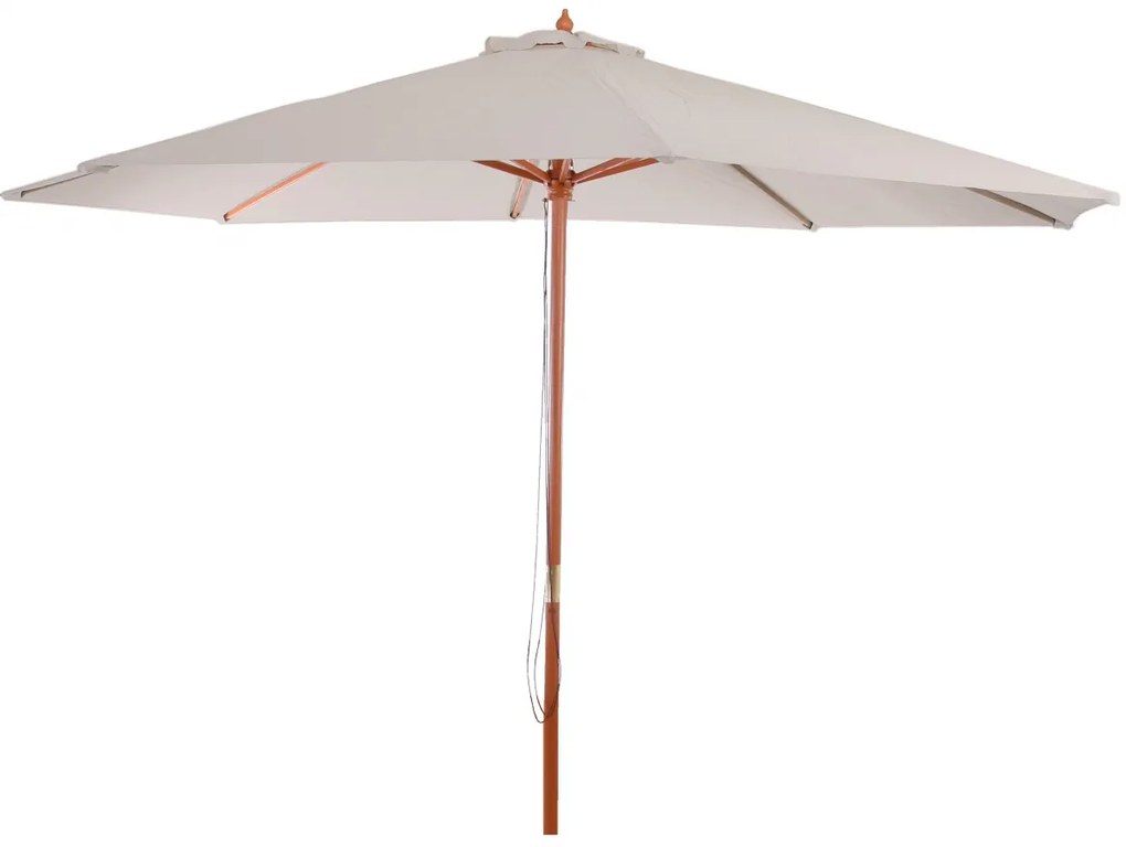 Slnečník Florida Ø 3,5m - polyester/drevo 7kg - krémová