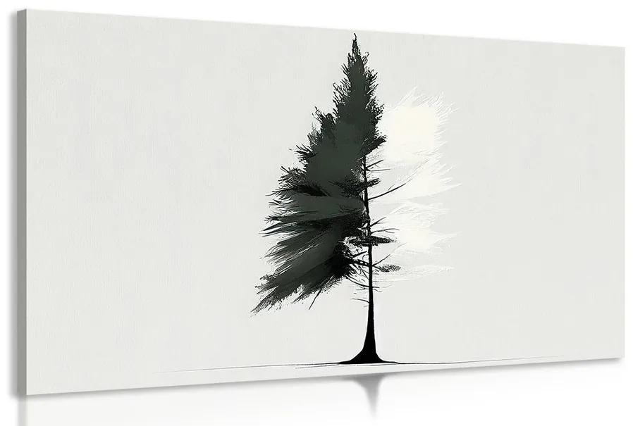 Obraz minimalistický ihličnatý strom Varianta: 60x40