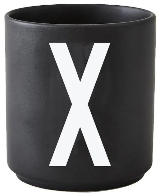 Design Letters Hrnček s písmenom X, black