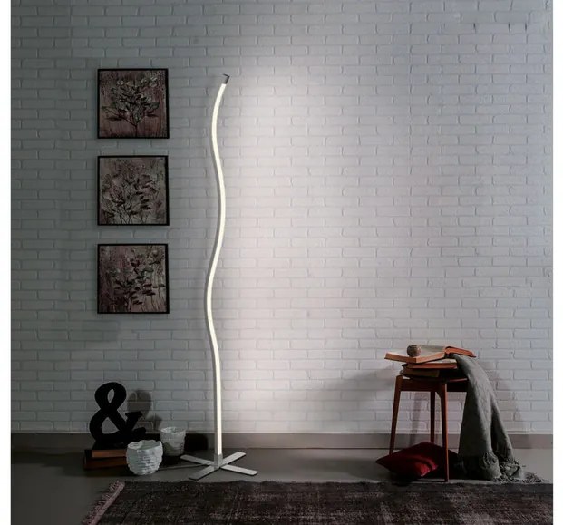 Livarno home Stojacia LED lampa, nikel (vlna) (100352541)