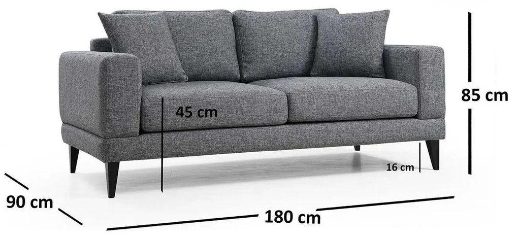 Dvojmiestna pohovka Nordic 180 × 90 × 85 cm