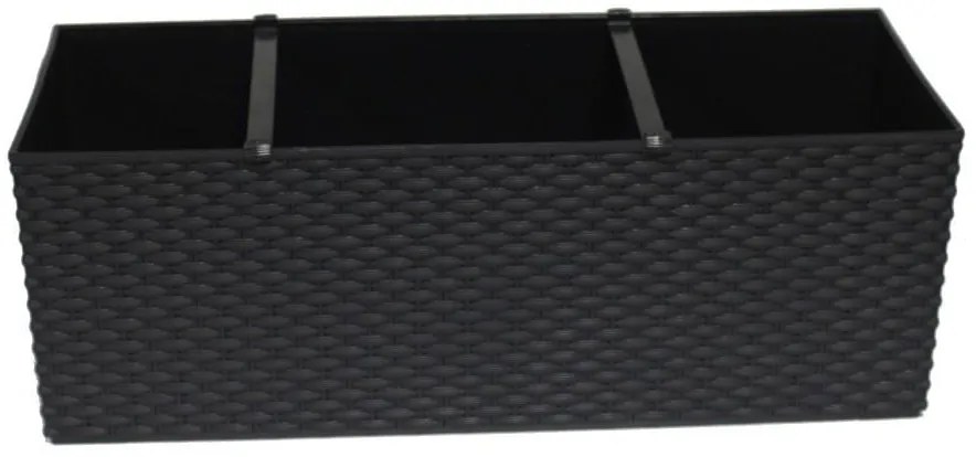 Truhlík samozavalžovací 50cm antracit RATAN