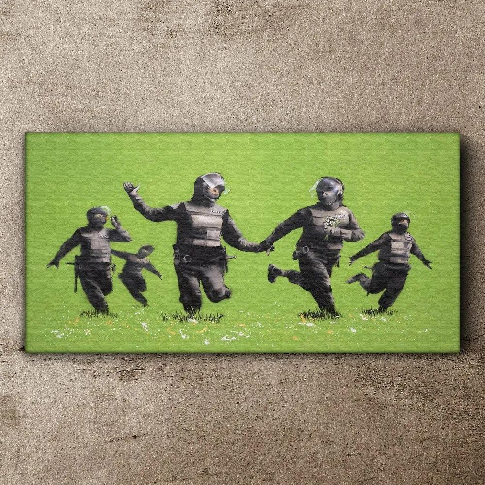 Obraz Canvas Banksy Zelená