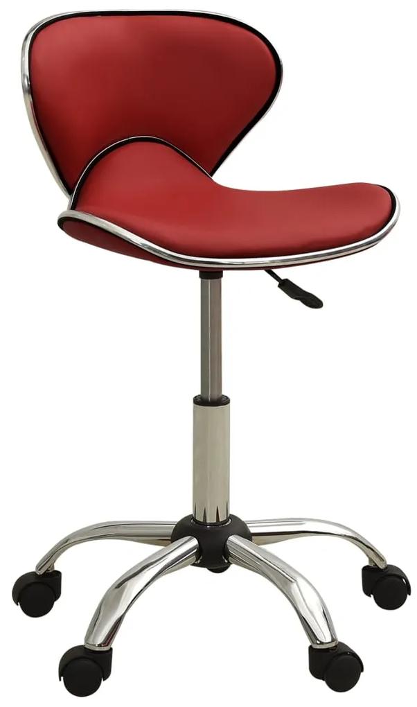 Kancelárska stolička vínovo-červená umelá koža