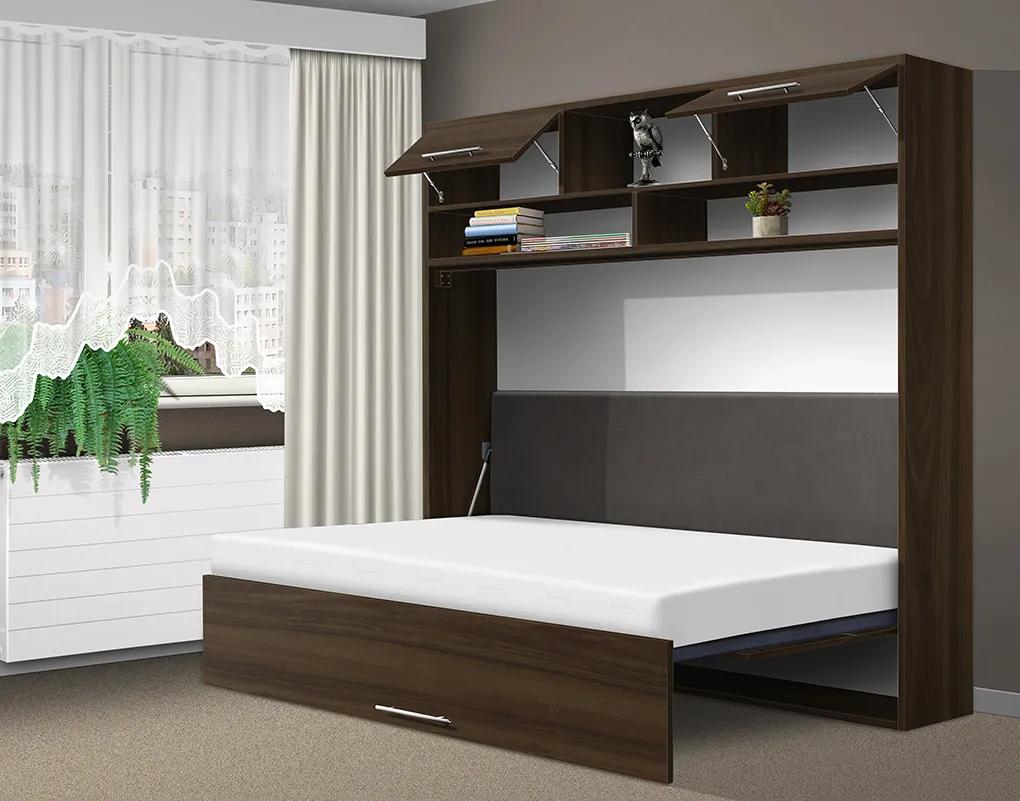 Nabytekmorava Sklápacia posteľ VS1056 MAX, 200x140cm farba lamina: agát (akát), Varianta dverí: matné