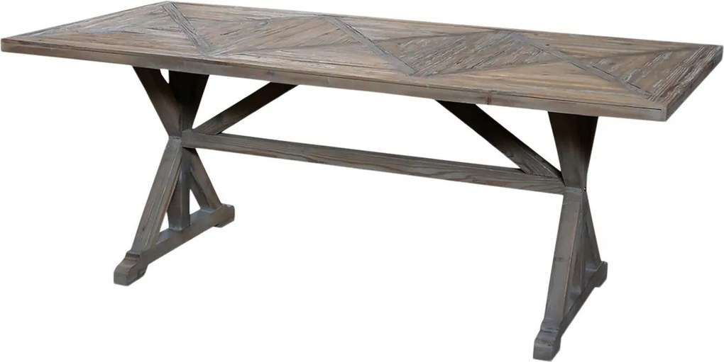 Francúzsky jedálenský stôl z recyklovaného dreva Marseille - 200*90*77 cm