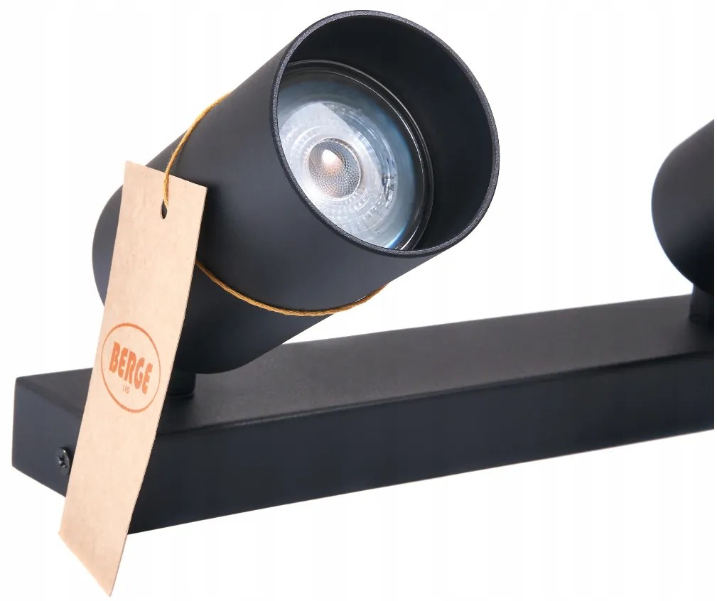 BERGE Stropné bodové svietidlo LED VIKI-L 2x GU10 čierne