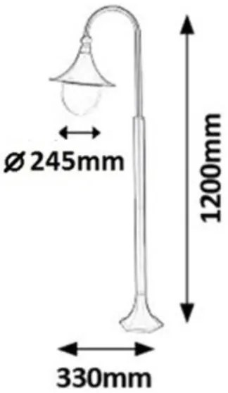 Rabalux 8247 - Vonkajšia lampa KONSTANZ 1xE27/100W/230V