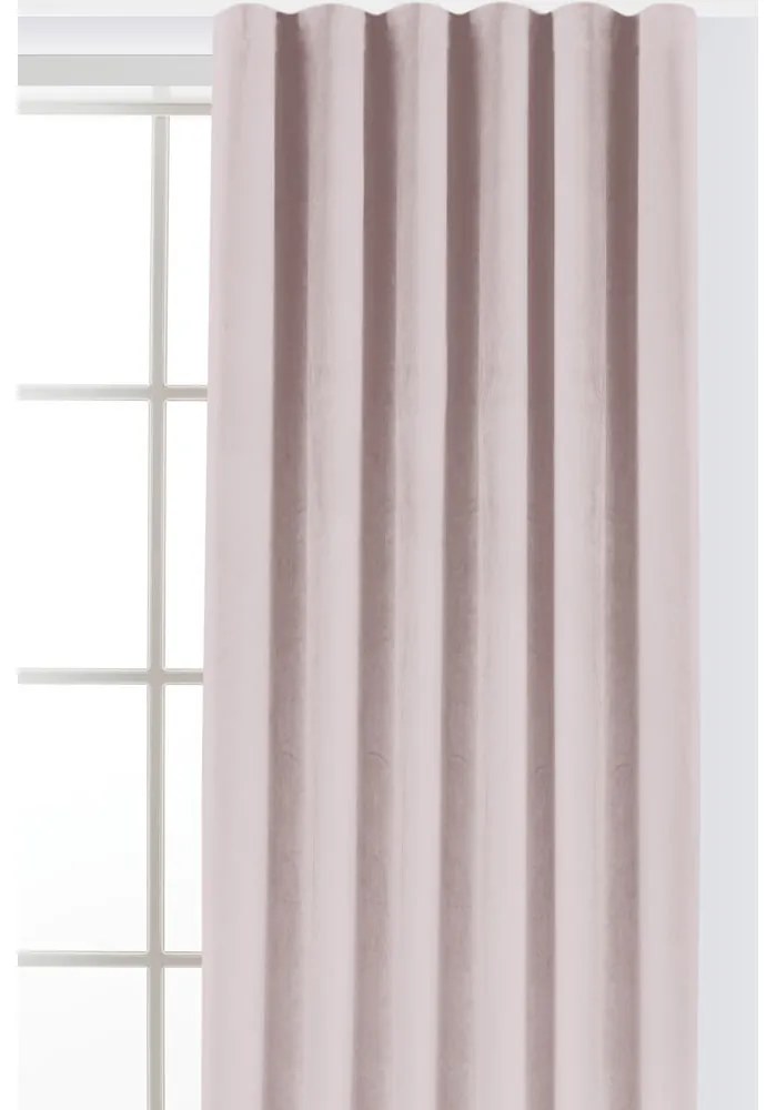 Svetloružový zamatový dimout záves 400x225 cm Velto – Filumi