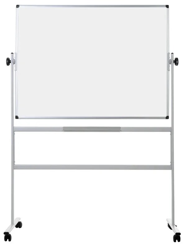 Bi-Office Mobilná otočná obojstranná keramická tabuľa, magnetická, biela, 1800 x 1200 mm