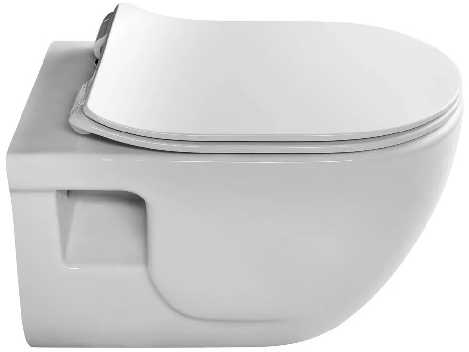 Sapho Sapho, BRILLA závesná WC misa s bidet. spŕškou, Rimless, 36,5x53 cm, biela, 100612