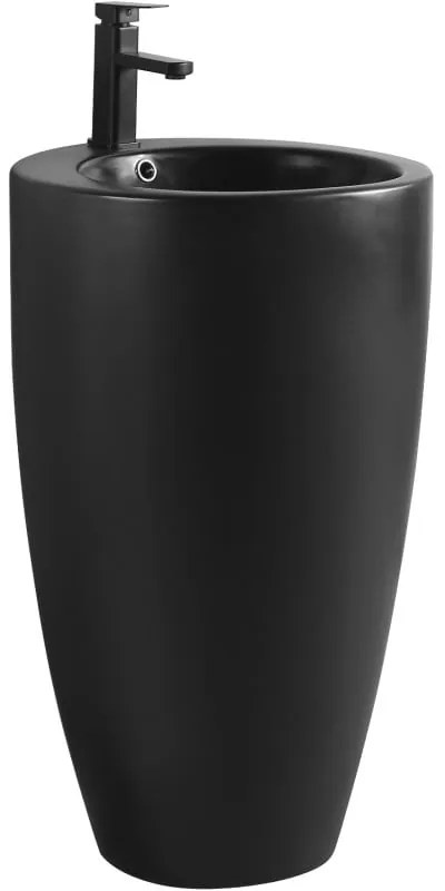 Mexen Alona, voľne stojace umývadlo 49x48x82,5 cm, čierna matná, 26094870