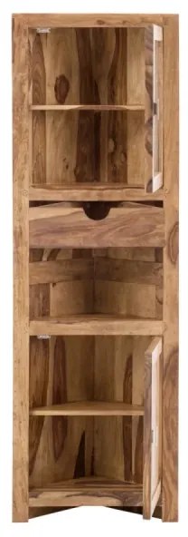 furniture-nabytek.cz - Masívny rohový vysoký šatník Lagos z palisandra, lakovaný, hnedý