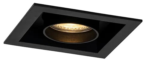 Sada 6 moderných zapustených bodových svetiel čierna nastaviteľná - Roof