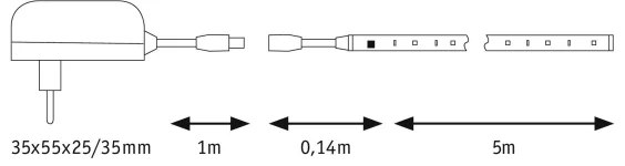 Paulmann 70513 - LED RGB/10W Stmievateľný pásik SIMPLED 5m 230V + DO