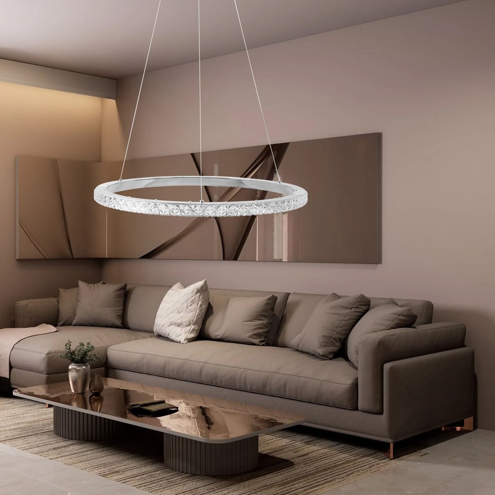 Toolight Toolight, LED stropné osvetlenie 60cm, 36W, 4000K, MS010-CP, chrómová, OSW-09620