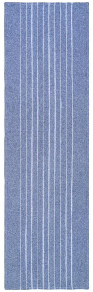 XXXLutz ÚZKY OBRUS, 45/150 cm, modrá, biela Novel - Textil do domácnosti - 003591018601
