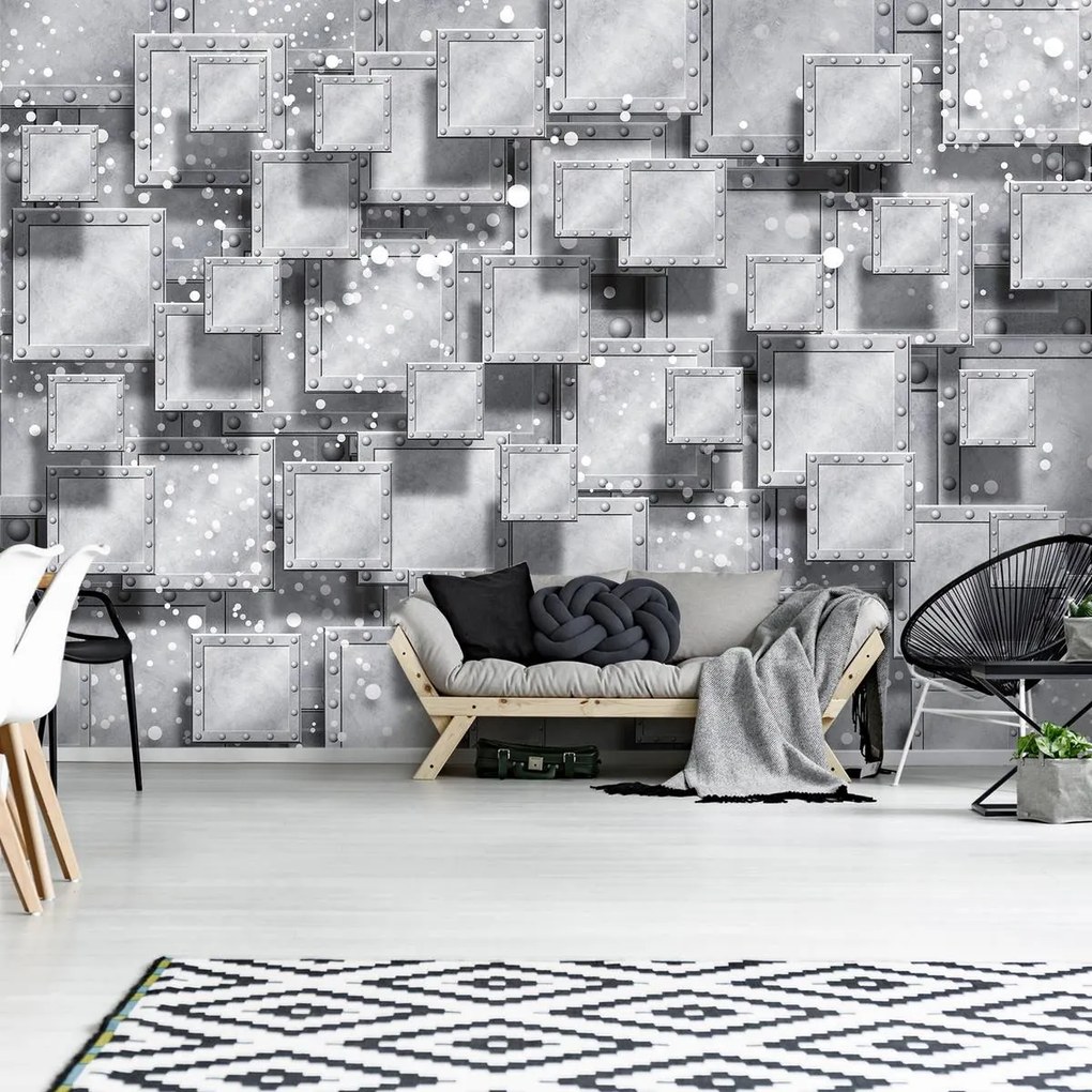 Fototapeta - Šedá abstrakcia (152,5x104 cm)