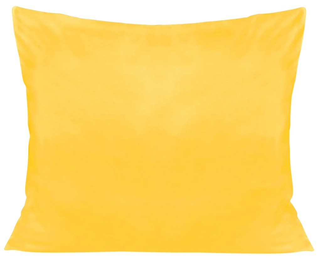 SATÉNOVÁ OBLIEČKA NA VANKÚŠ 50X70 CM ŽLTÁ