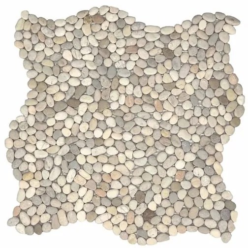 Kamenná mozaika Mosavit Mini pebbles blanco 30x30 cm mat PEBBLEBL