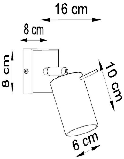 Sollux SL.1049 - Nástenné bodové svietidlo RING 1xGU10/10W/230V čierna