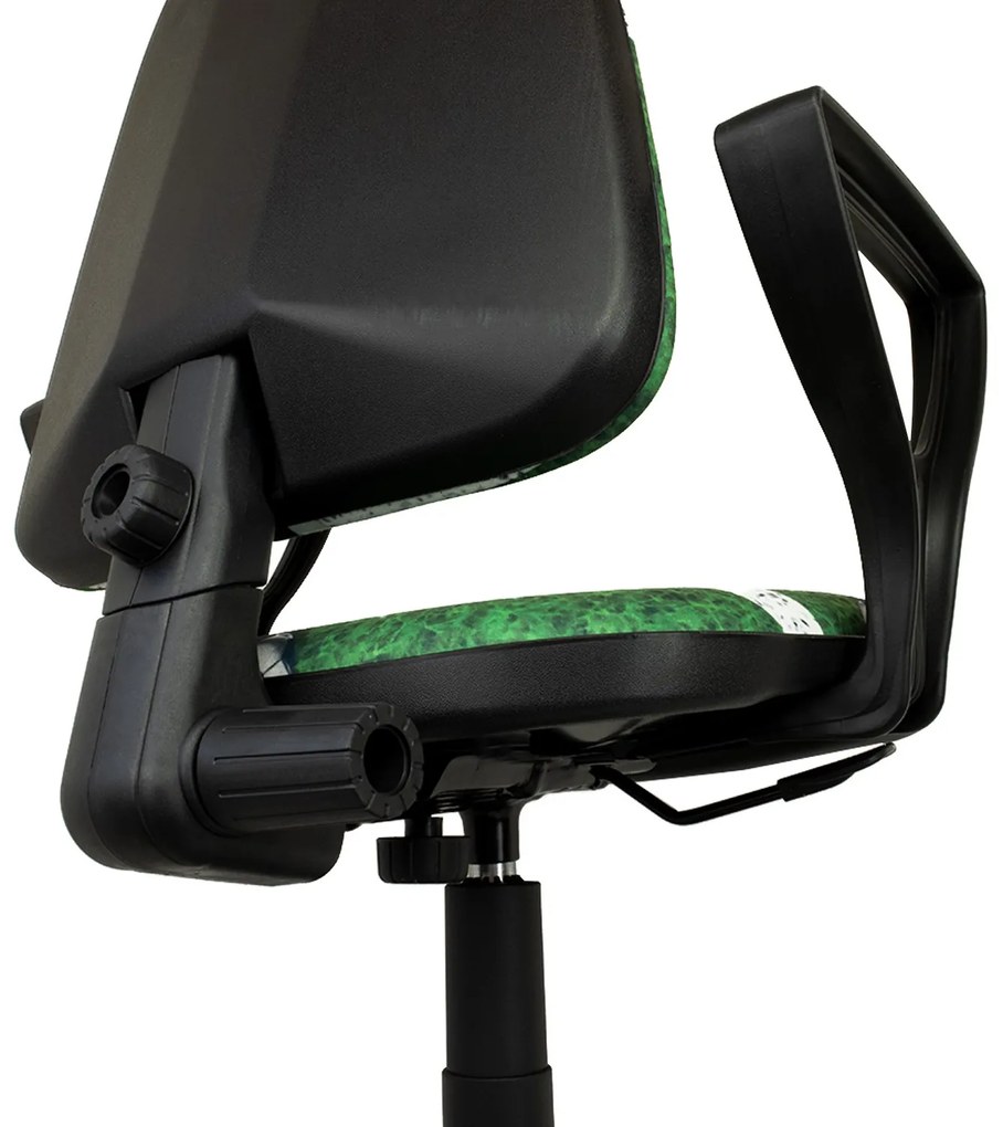 Detská otočná stolička BRANDON - FUTBAL zelená