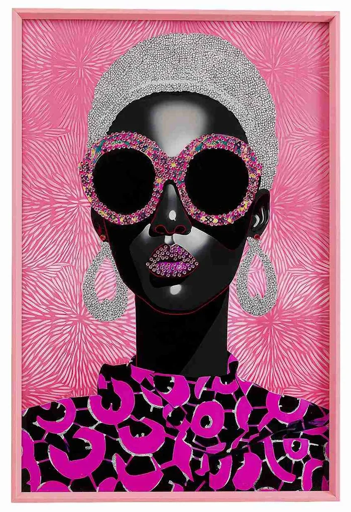 Swinging Sixties obraz ružový 75x115 cm