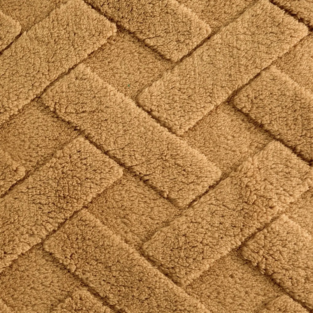 DEKA Z MIKROFLANELU CARO 70X160 CM MEDOVÁ