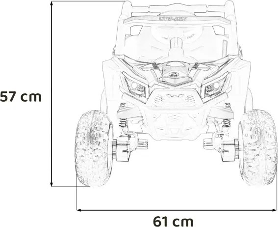 Elektrické autíčko Buggy Madman UTV-MX biele