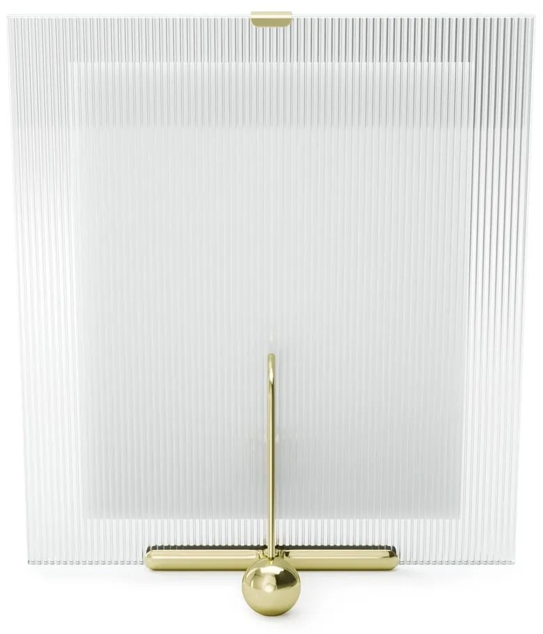 Sklenený stojací rámček v zlatej farbe 26x30,5 cm Flute – Umbra